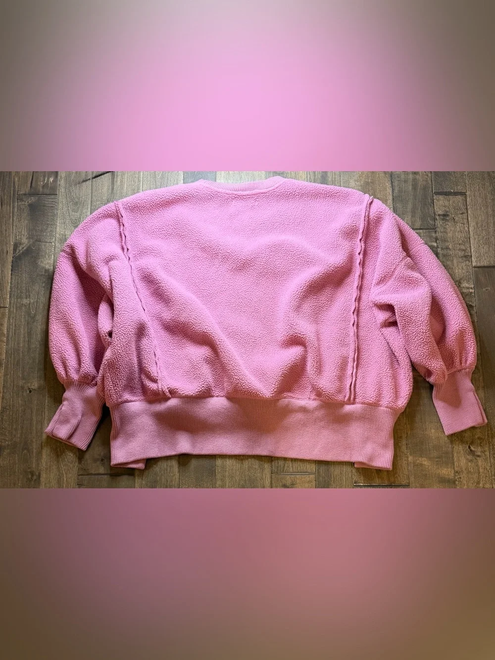 Free People We The Free Cozy Camden Pink Textured Pullover Sweater Large